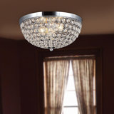 Plafonnier encastré en cristal 3 lumières de 12 po de largeur 12 po