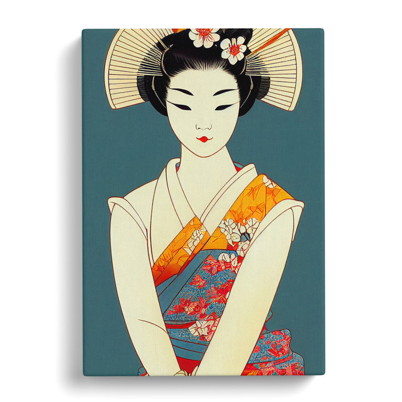 Virtuous Geisha - Wrapped Canvas, 60cm H x 40cm W x 3cm D