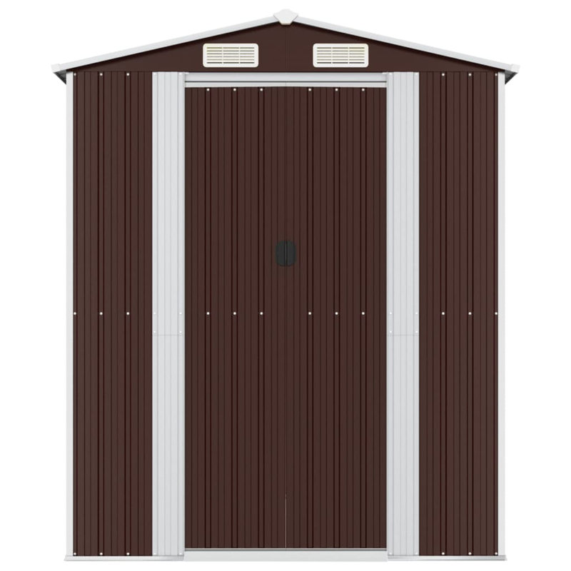 Steel Traditional Storage Shed, Dark Brown, 6.3 ft. W x 6.27 ft. D