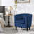 Barrel-Shaped Upholstered Velvet Chair-202871944
