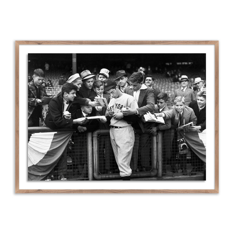 Joe DiMaggio Signing Autotgraphs For Fans by Getty Images