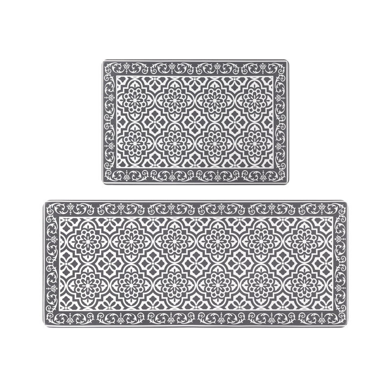 Tapis de cuisine antidérapant et antidérapant, Gray