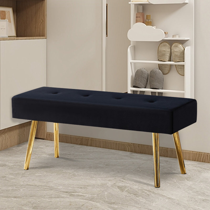 Banc long avec banc et tabouret, Noir, noir, noir, noir