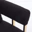 Chair With Gold Metal Legs - Black Fleece Upholstered For Living Room, Dressing Area, Office, Reception Room 2Pcs Modern Side Legs, Suitable Office