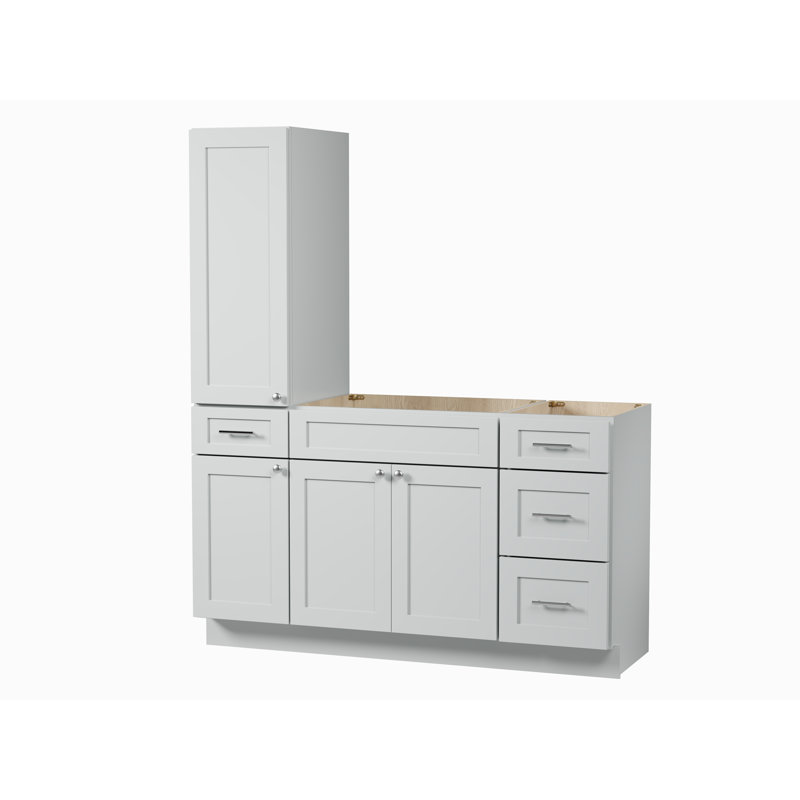 Meuble-lavabo simple 60 po Disar, Gris