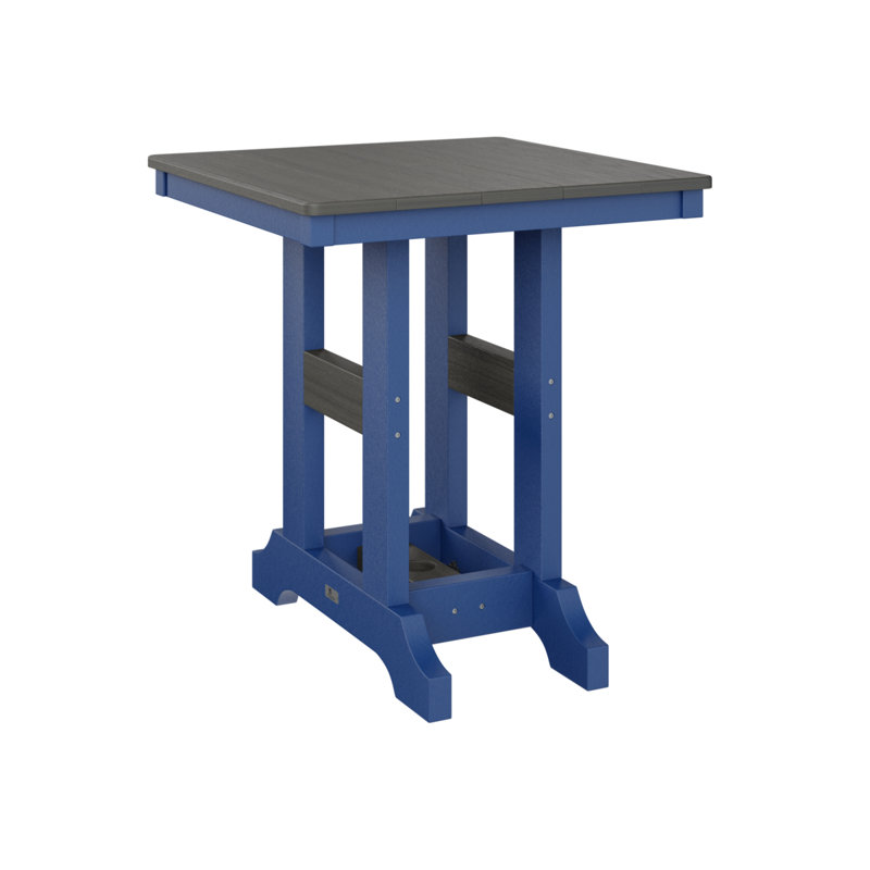 Garden Classic Outdoor Square Dining Table, Kiwi Green, Seafoam
