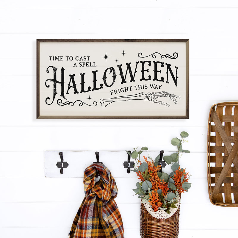 Halloween Fright This Way - noir, Noir / blanc, L 24 po x H 12 po