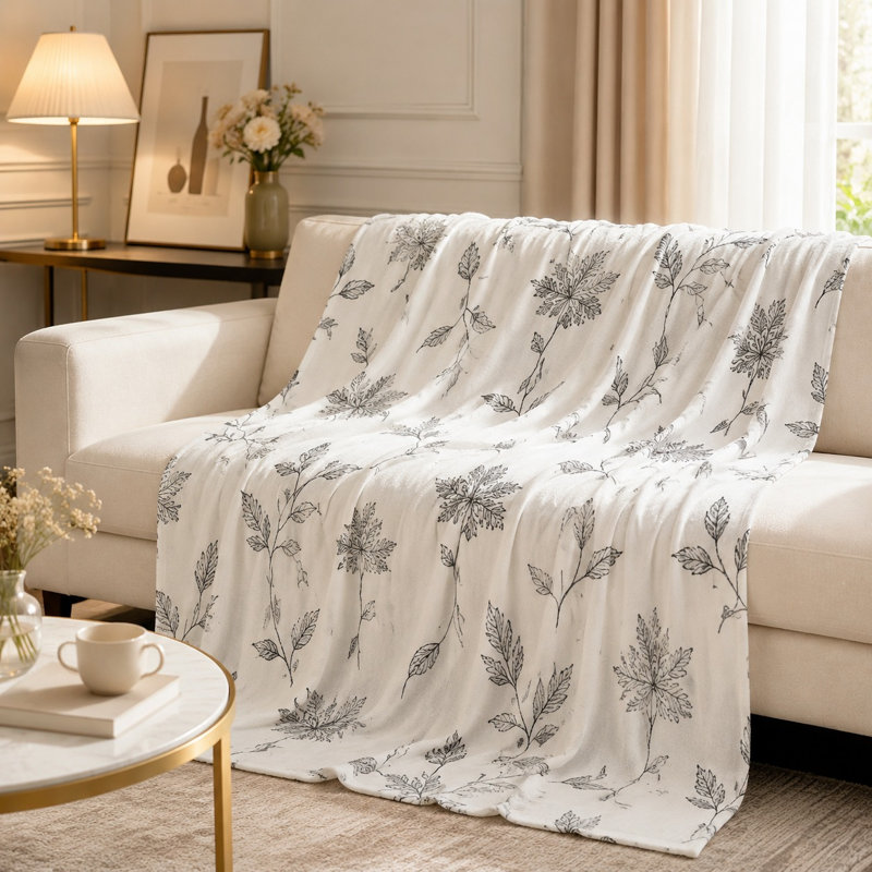 Jeté douillet en flanelle Cozy, L 60 po x l 50 po