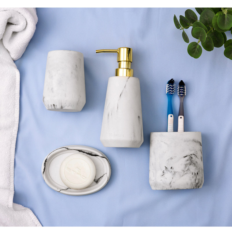 4 Piece Bathroom Accessory Set