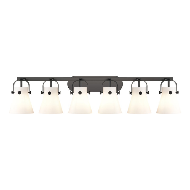 Éclairage pour meuble-lavabo mural 6 po 6 po Slana, Blanc, Noir mat