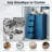 Wooden 4 Drawer Free Standing Bathroom Floor Cabinet Storage Cupboard Adjustable Blue