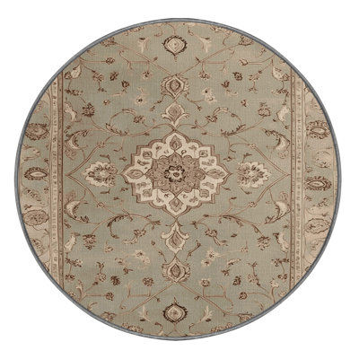 Machine Washable Tabriz Gray Area Rug