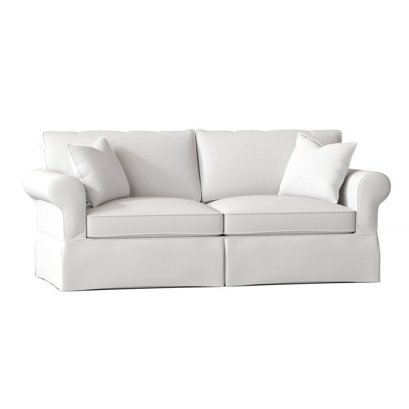 Lit-couchette à accoudoirs arrondis avec coussins réversibles de 84 po Kingsbridge, Perle Peyton, Jungle Fine Line