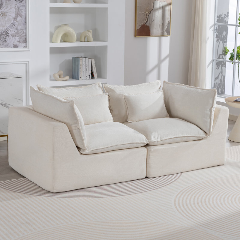 Canapé modulaire 74,7 po, Crème