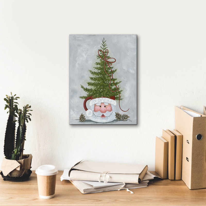  «Santa Mug» par Tanya Nyp, art mural sur toile, 12 po x 16 po, H 16 po x l 12 po