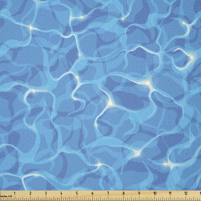 Devontee Water Texture Freshness Ocean Pool Surface Waves Multi-Purpose Fabric