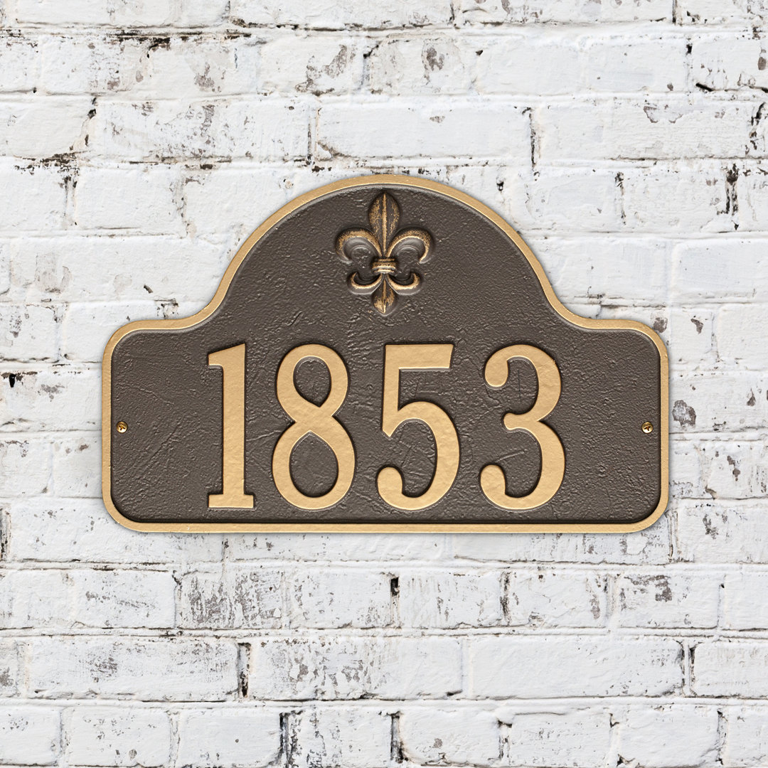 Fleur de Lis Address Plaque Old Century Forge 