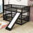 Guiseppi Kids Twin Over Twin Bunk Bed-1914136913