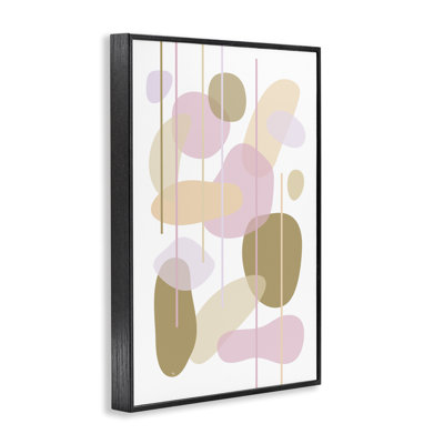 Oblong Opaque Shapes Framed Giclee Art by Martina Pavlova