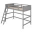 Lit mezzanine simple en bois massif avec échelle