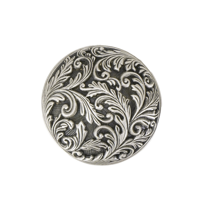 GLENDALE COURT KNOB; LT. COLORADO TOPAZ CRYSTAL MUSEUM GOLD FINISH, Matte Silver