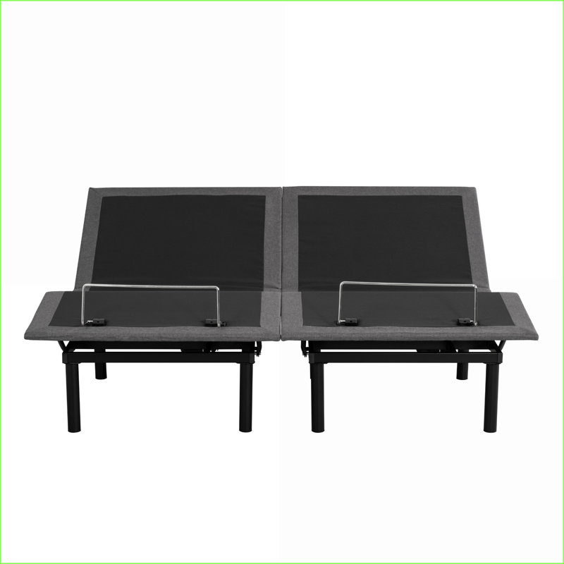 Base de lit réglable très grand en métal noir avec télécommande câblée pour la chambre à coucher