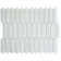 Vasoart White 10.28 In. X 12.52 In. Picket Glossy Glass Mosaic Tile  (9 Sq. Ft./Case)