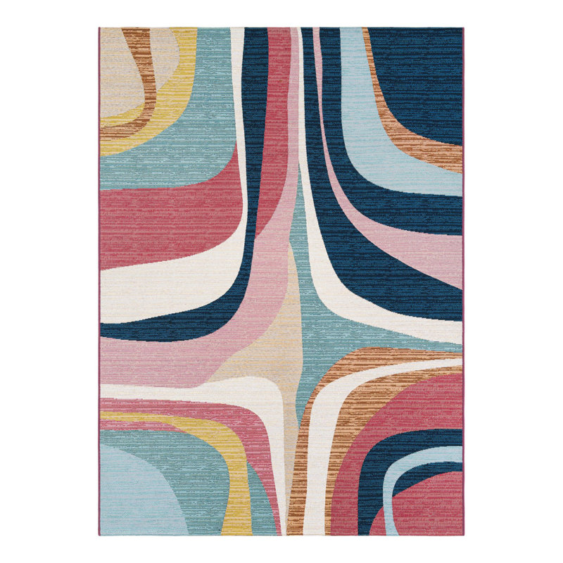 Slate Hower Indoor/Outdoor Area Rug, Rectangle 5'1" x 8'