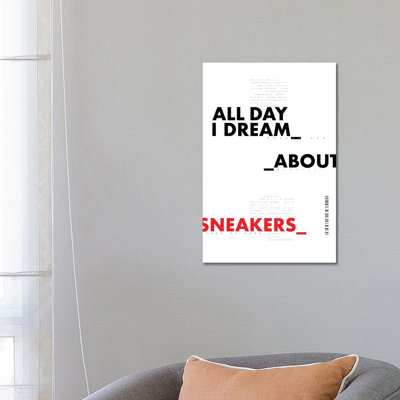 All Day I Dream About Sneakers II by Avesix - Wrapped Canvas Print