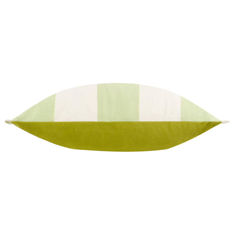 Araya Striped Rectangular Lumbar Cushion, Green