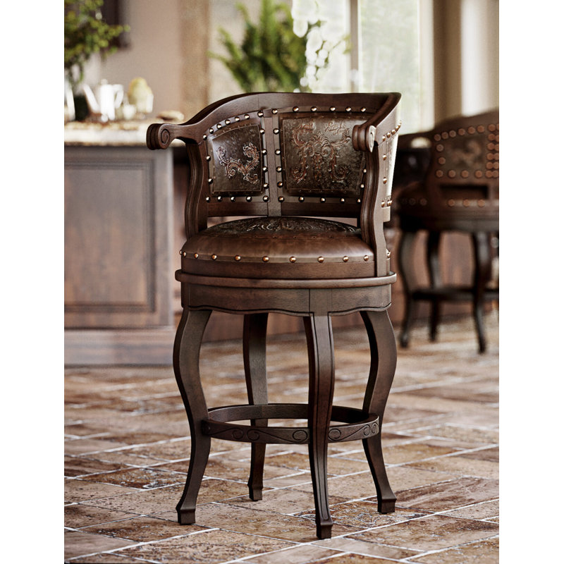 Tabouret de bar pivotant en bois massif de 30 po Cardinal