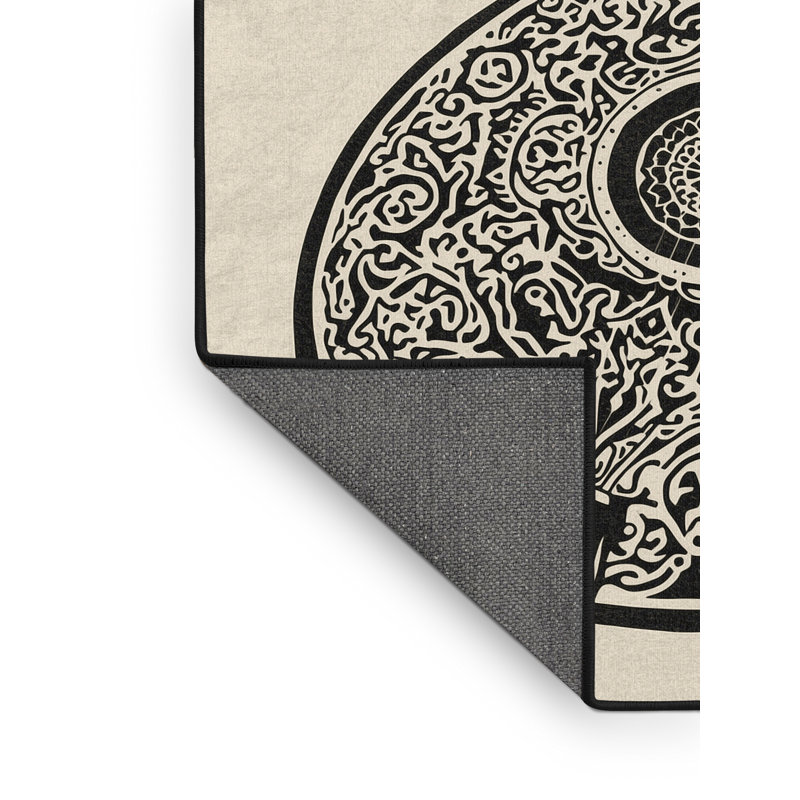 Tapis oriental beige doux et moelleux en laine Glenmore Oud, 7 x 10