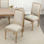 French Country Dining Chairs - Upholstered Rectangular Side Chairs with Solid Wood Leg-48630781-46718490-46718484