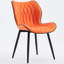 Chaise d'appoint rembourrée en similicuir avec structure en métal-13437994