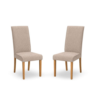 46cm H Polyester Upholstered Full Back Side Chair in Cream