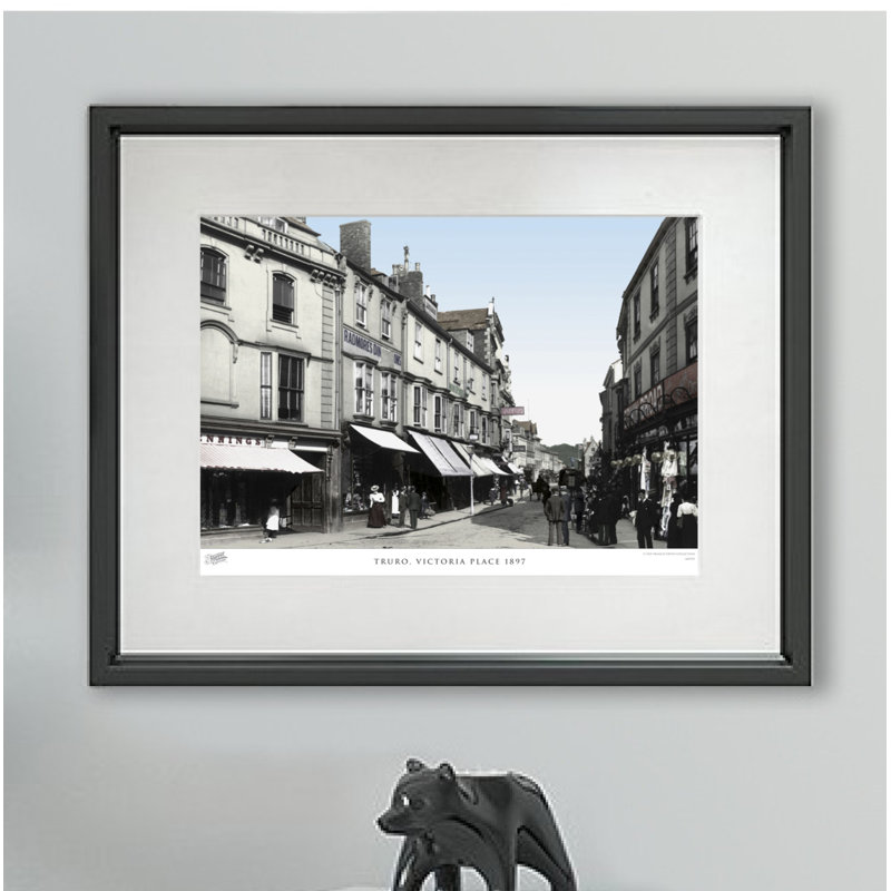Truro, Victoria Place 1897 by Francis Frith - Single Picture Frame Print, 45cm H x 60cm W x 2.3cm D