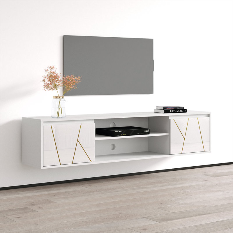 Meuble télé 70,9 po Galin, Blanc