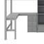 Lit mezzanine avec bureau en L et tiroirs, armoire et escalier de rangement-49701082