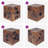 vidaXL Stools 4 pcs Brown 40x40x45 cm Solid Teak Wood
