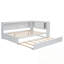 Lit de jour en bois de taille standard avec tablettes de rangement, port USB, Ã©clairage DEL et lit gigogne-1091214833
