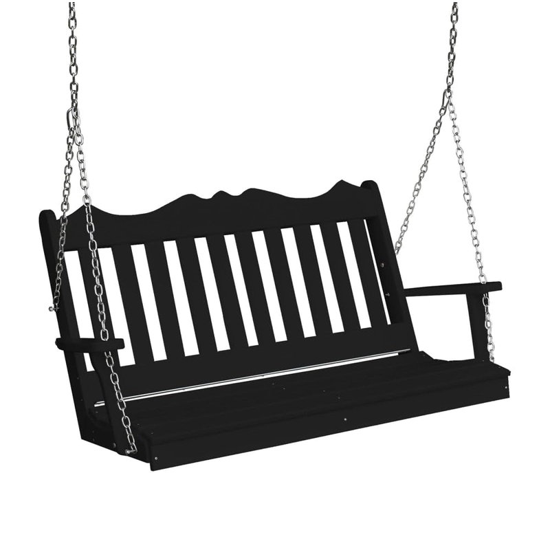 Balancelle 4 pieds en composite York, Noir, 52"