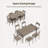 7-Piece 6-Person Rectangular Dining Set with Under-Table Storage and Tuck-Under Chairs-1166473284-1166473285