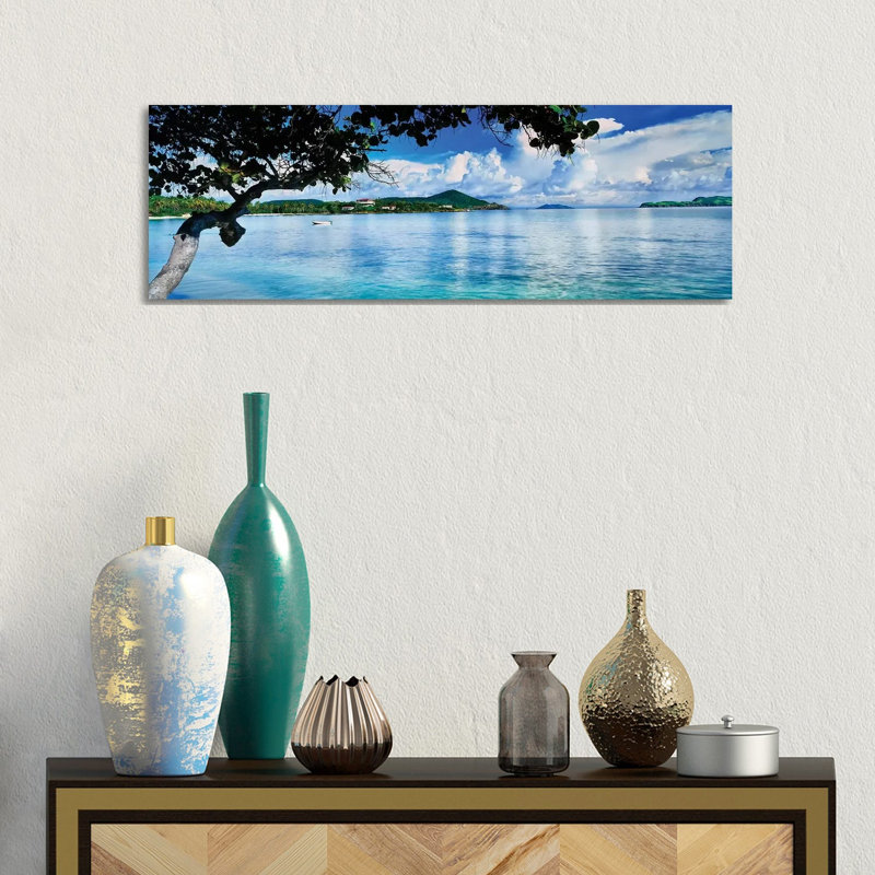 St. Johns Bay, Cabes Point, Sapphire Beach, St. Thomas, U.S. Virgin Islands, USA - Wrapped Canvas Panoramic Print