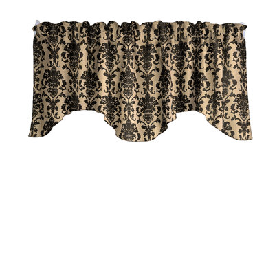 Cantonnière en popeline à motif floral ondulé 58 po