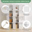 Rangement à 8 niveaux pour 48 paires de chaussures - Range-chaussures portatif empilable avec 2 crochets polyvalents, rangement autoportant pour la chambre à coucher, le placard, le vestibule et l’appartement