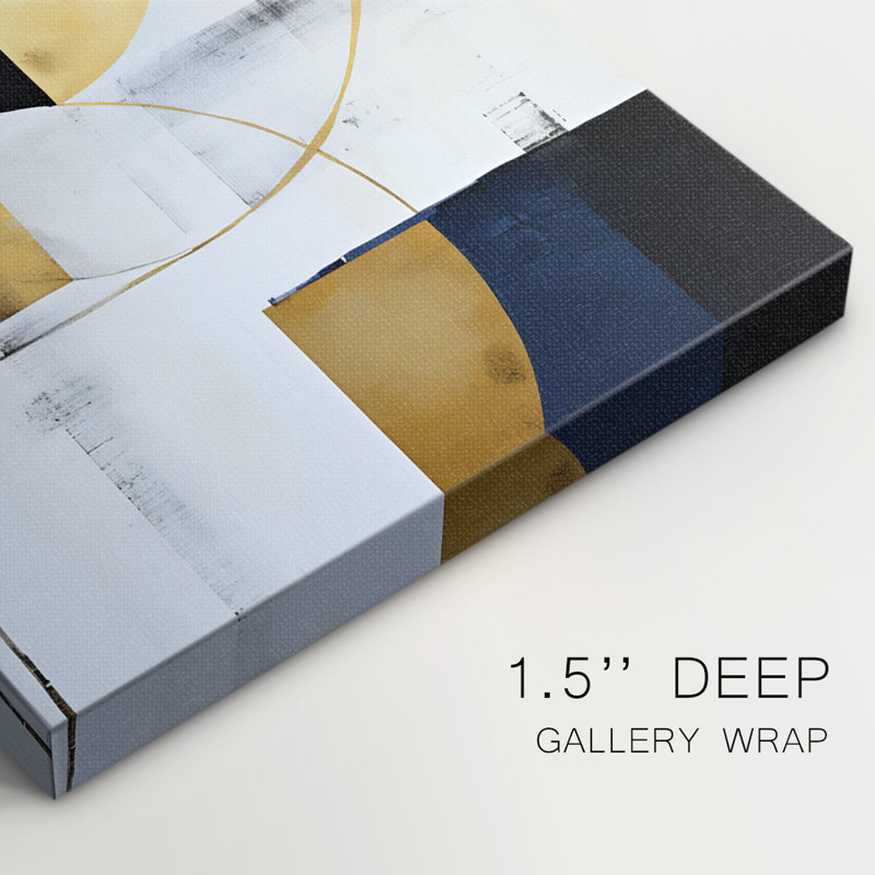 ABSTRACT Series DLV III - Toile tendue avec châssis Premium - Prêt à être accroché, H 18 po x l 12 po