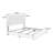Dark Gray Oak Queen Bed With Rustic Intrigue, Fabric Covered, Assembly Needed