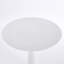 Table à piédestal 31,5 pouces de style Mid-Century moderne, table de salle à manger multifonctionnelle pour 4 à 6 personnes et grande table basse, plateau en panneau de fibres à densité moyenne blanc pour le salon, la cuisine et le bureau-1946339563