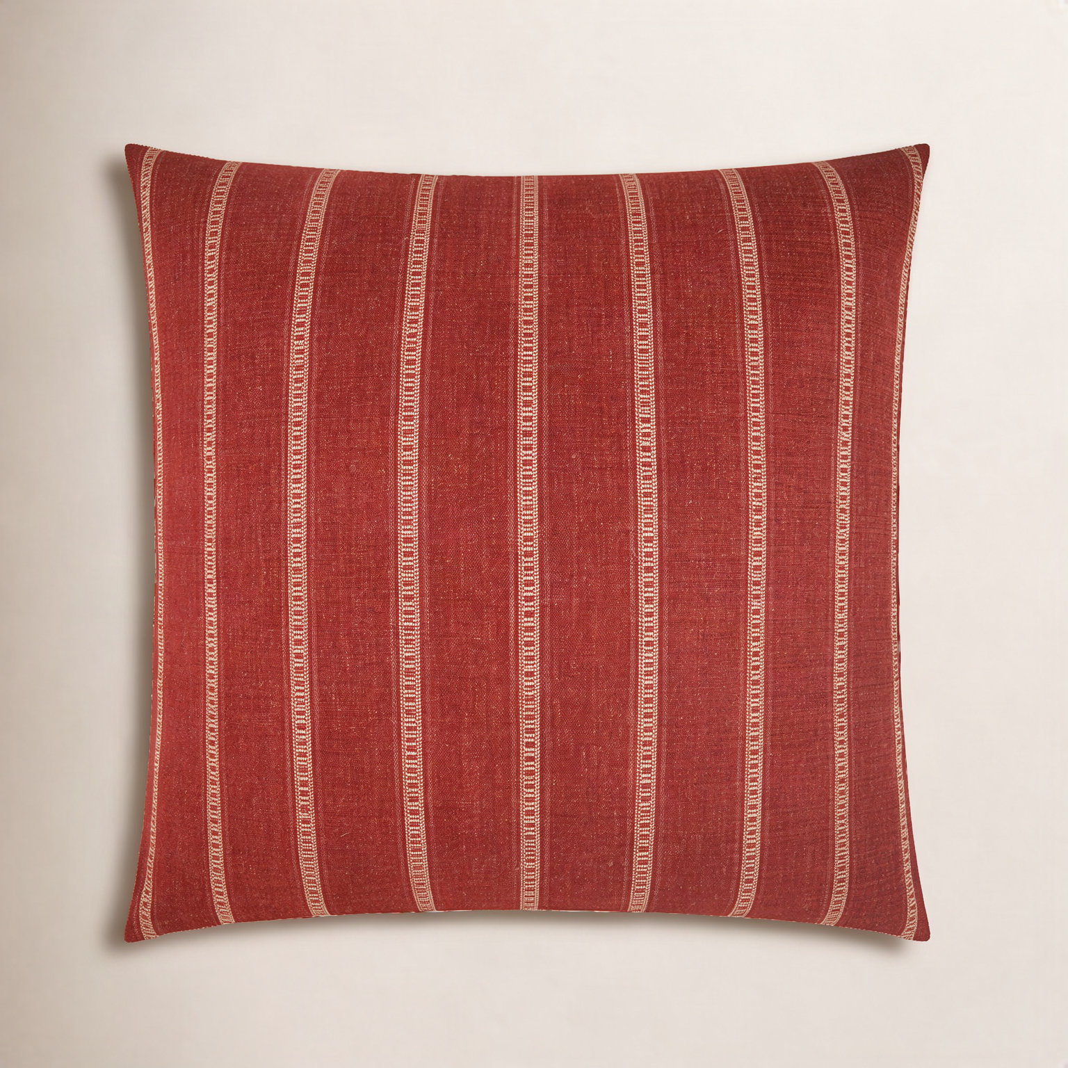 Lomita Striped Throw Pillow, Red, Square 24"