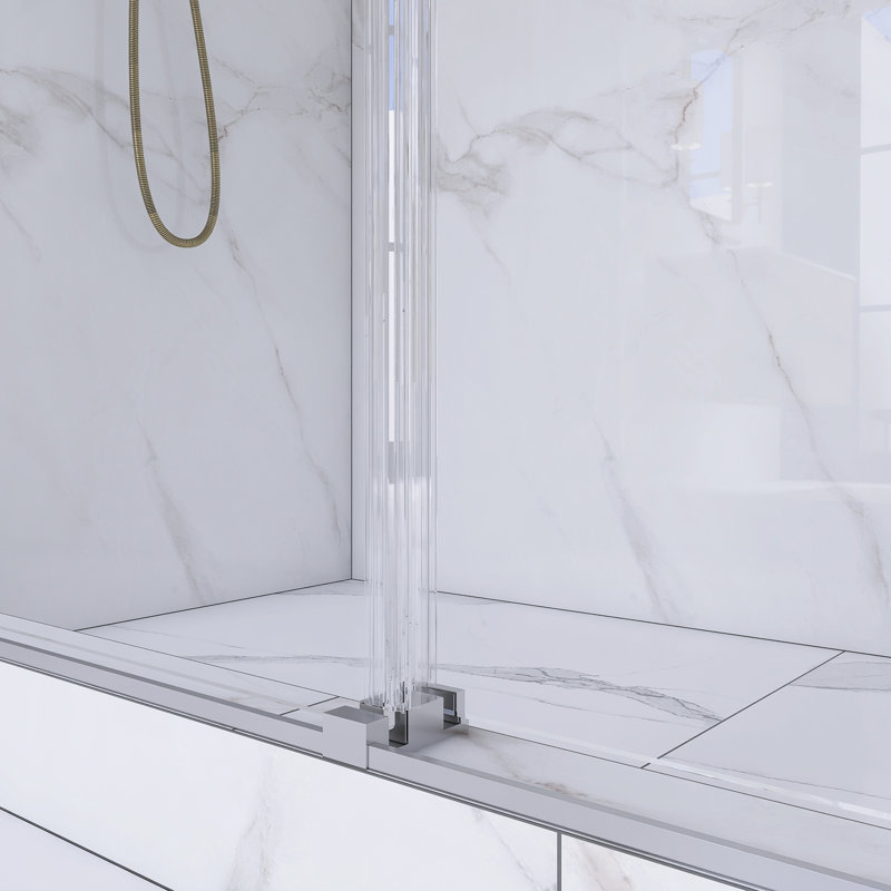 60 po X P 75 po H Double porte de douche coulissante sans cadre, Chrome